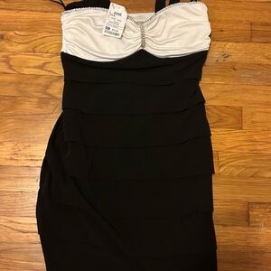 Elegant Black and White party Dress